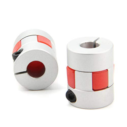 2PCS 8mm to 8mm Aluminium Plum Flexible Shaft Coupling Diameter20mm Length25mm 8x8mm Motor Connector Flexible Coupler for 3D Printer CNC Machine and Servo Stepped Motor（8x8mm） - size: D20 L25, style: 8x8mm
