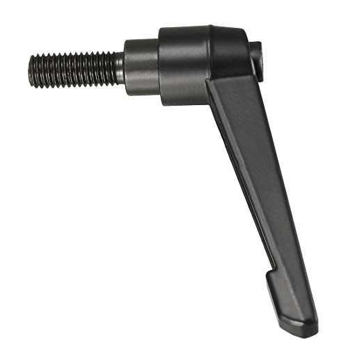 uxcell 2pcs Adjustable Clamping Lever Handle M10 x 25mm Metric Black Oxide Carbon Steel Male Threaded Stud Hand Knobs Rotating Screw Handles Bolts with Locking Lever Black - size: M10 x 25mm