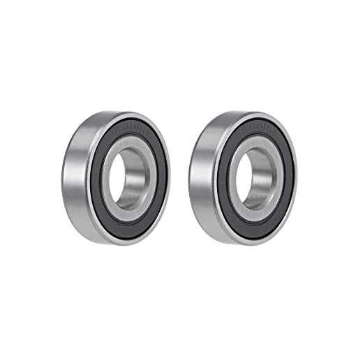 uxcell 16001-2RS Deep Groove Ball Bearings 12mm x 28mm x 7mm Double Sealed Chrome Steel Z2 ABEC1 2pcs - size: 12x28x7mm