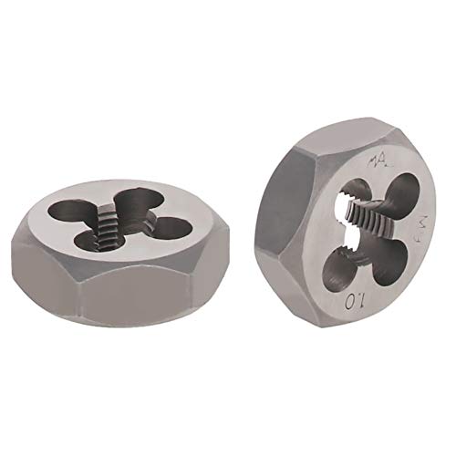 Utoolmart Hex Rethreading Die, M9 x 1.0 Pitch, Carbon Steel Thread Die, Hex Rethreading Die Machine Thread Die, Hexagon Taper Pipe Die, 1 Pcs - size: M9×1.0 Fine Teeth