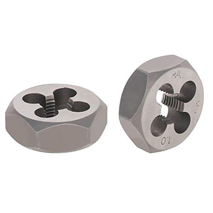 Utoolmart Hex Rethreading Die, M9 x 1.0 Pitch, Carbon Steel Thread Die, Hex Rethreading Die Machine Thread Die, Hexagon Taper Pipe Die, 1 Pcs - size: M9×1.0 Fine Teeth