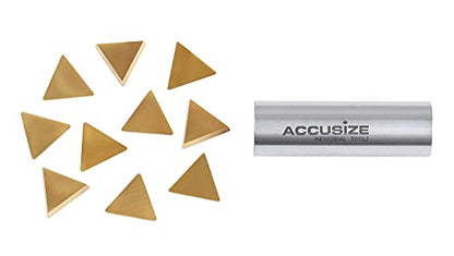 Accusize Industrial Tools Tpg321 Carbide Inserts Tin Coated 10 Pcs, 2127-1026x10 - size: TPG321