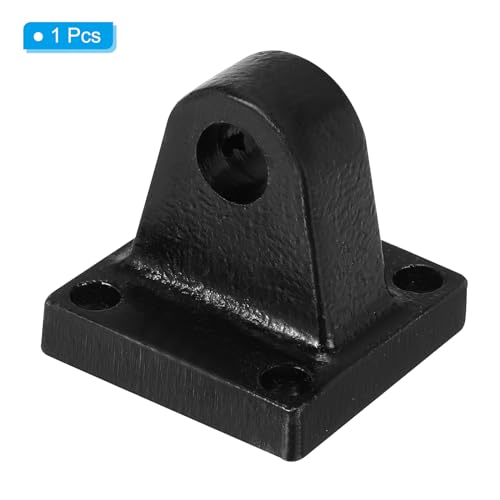 PATIKIL 45x45x46mm Air Cylinder Foot Flange Foot Flange Foot Flange Rod Pivot Clevis Pneumatic Mounting Bracket Rear Mount Parts, Black - size: 45x45x46mm