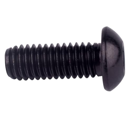 6-32 x 1 Button Head Socket Cap Bolts Screws (1/4" to 2" Available), 304 Stainless Steel 18-8, Black Exterior Finish, Allen Hex Drive, Fully Thread, 40Pcs - size: 6-32 x 1" (40 PCS)