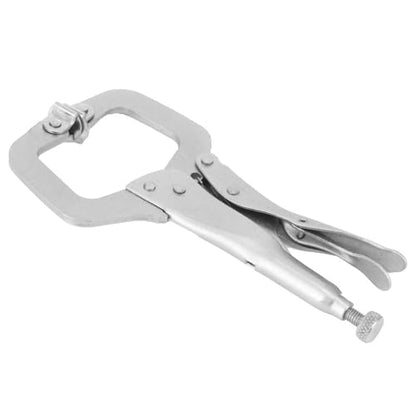 10 Inch Alloy Steel Adjustable Locking Pliers Wide Jaw with Rotating Pads Heavy-Duty Clamp Tool for Welding, Metalworking & Woodworking