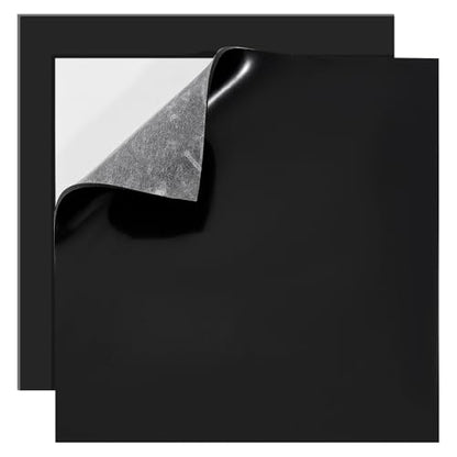 BENECREAT 2 Pcs 12x12 Inch Self-Adhesive Silicone Pad, 3mm Thick Black Silicone Sheet, Silicone Gasket Material for DIY Projects Sealing Cushioning Crafts and Home Use - color: Black, size: 1.18x1.18x0.12inch