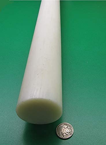 Natural Nylon Extruded Round Rod 2.00" (2") x 4 Ft Length 1 pc