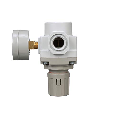 PneumaticPlus SAR400-N06BG Compressed Air Pressure Regulator, 3/4" NPT - size: 3/4" NPT