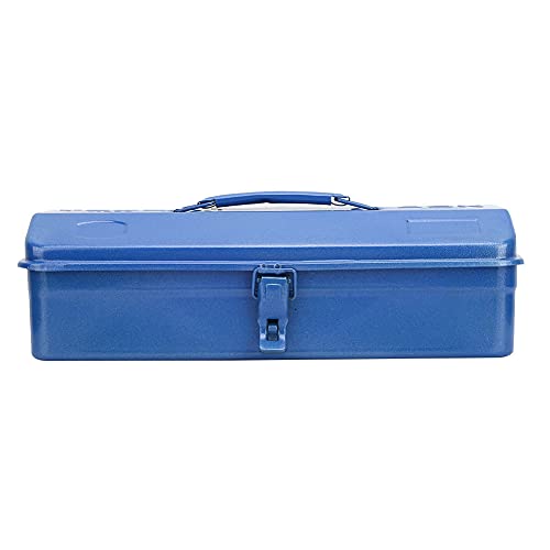 Thickened Metal Tool Box, Portable Empty Toolbox with Handle, Self Locking Buckle, Multifunction Heavy Duty Trunk Tool Storage Organizer for Home, Garage, Workshop (37 * 16 * 11 (350))