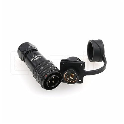 SA12 3Pin Weipu Connector Aviation Push-Pull Solder Cable Connector Plug Panel Mount Socket Female Rear-nut Mount for LED Light Equipment Electrical - size: 3Pin 13A