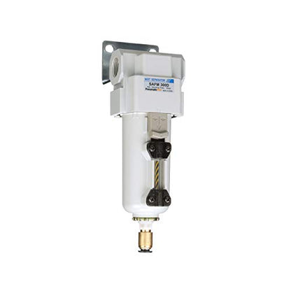PneumaticPlus SAFM300-N03BD-MEP Coalescing Filter 3/8" NPT, 0.1 Micron - size: 3/8" NPT, style: Metal Bowl - Auto Drain