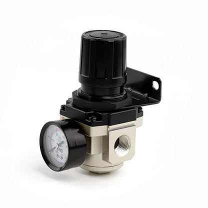 SNS AR4000-N04 Female Thread 1/2 NPT Air Pressure Regulator 0-150 PSI Adjustable,Bracket,Gauge - color: AR, size: 4000-N04