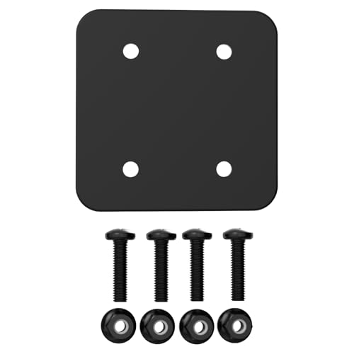 Scosche Universal Steel 4-Hole AMPS Mounting Plate, Heavy-Duty Back Support Plate to Reinforce Any Dash Mount Phone Holder or Tablet Stand with AMPS Pattern Base, Includes M4 Screws, Nuts and Washers