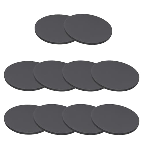 PATIKIL Rubber Solid Discs Washers, 10 Pcs 40mm OD x 2mm Thick Rubber Round Gasket Pad Bushings Spacer Washer for DIY Gasket Craft, Black - size: 40mm x 2mm