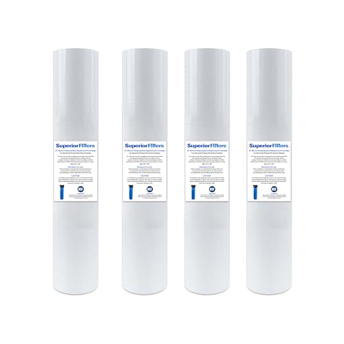 20 Micron Sediment Filter 20x4.5 Whole House Cartridge (4 PK) - size: 4 Count