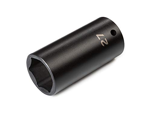 TEKTON 1/2 Inch Drive x 27 mm 6-Point Impact Socket | SID23127 - size: 27 mm, style: Deep