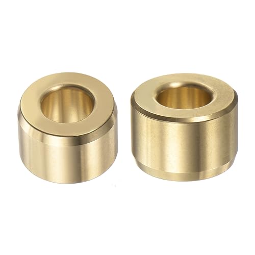 HARFINGTON 2pcs Sleeve Bearings 3/8" Bore 3/4" OD 1/2" Length Wrapped Oilless Bushings Brass Alloy for Transmission Conveyor Systems - size: 3/8" x 3/4" x 1/2"