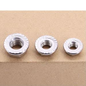 5/16-18 (20 Pcs) Serrated Flange Hex Nuts, 304 Stainless Steel 18/8 Hexagon Head Flange Nuts, Coarse Machine Thread - size: 5/16"-18