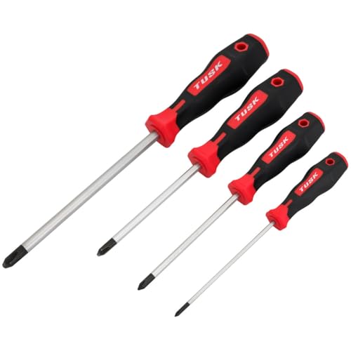 Tusk JIS Screwdriver Set - 4-Piece, #0/#1/#2/#3