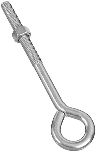National Hardware Eye Bolt with Hex Nut, 1/2 in x 8 in, Steel, Zinc Plated