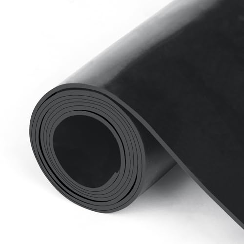 HooTown Solid Rubber Sheets Strips, No Adhesive Neoprene Rubber Rolls Seal - size: 24” Wide x 40” Long, style: 1/16" Thick