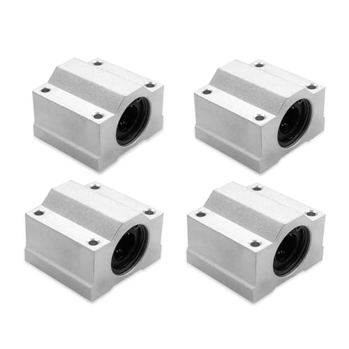 4Pcs SC16UU Linear Motion Ball Bearing Slide Block ID 16mm Aluminum Bushing Linear Rail Support Guide Shaft Bearing for Printer Parts 4 Pack - size: SC16UU-4Pcs