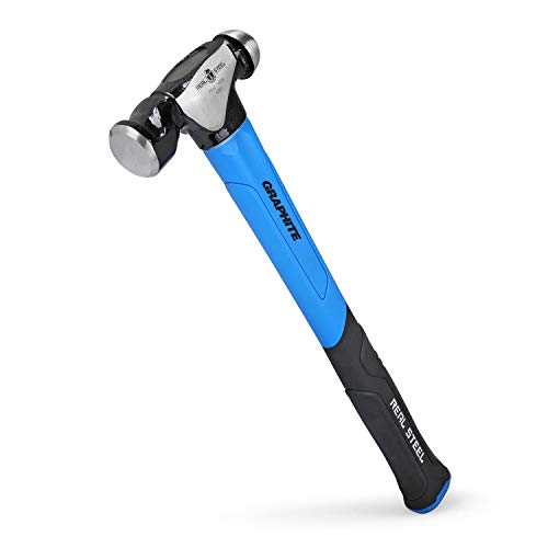 Real Steel Ball Peen Hammer 24 oz, Metalworking Tool Forged Steel Head Ball Pein Hammer Jacketed Graphite 0505 - size: 24 ounce