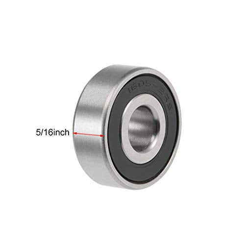 uxcell 1605-2RS Deep Groove Ball Bearings Z2 5/16 X 29/32 X 5/16inch Double Sealed Chrome Steel 2pcs - size: 5/16"x29/32"x5/16"
