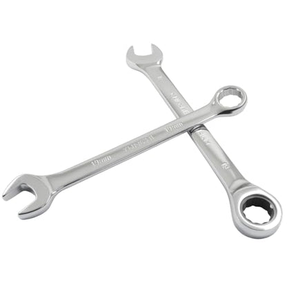 19mm Ratcheting Wrench 2 Pcs 72-Tooth 12-Point Chrome Plated - size: 19mm