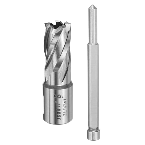 HARFINGTON Annular Cutter 21/32" Cutting Diameter Shank 3/4" with 1" Depth of Locating Pin M2 High-Speed Steel Drill Bit Annular Cutter for Standard Magnetic Drills Machine Tools Mills - size: 21/32 inch * 1 inch