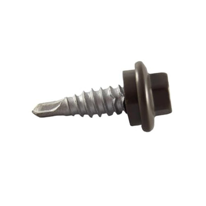 Metal Depot Orange Burnished Slate Lap Stitch Screw #14 x 7/8 Self-Tapping - color: Burnished Slate