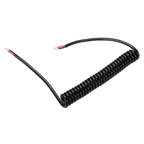 MECCANIXITY 5ft 14AWG Retractable Coiled Coil Cord 300V 105℃ 2 Conductor - size: 5ft x 14AWG, 2 Conductor