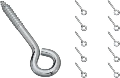 National Hardware N347-229 2150 Lag Screw Eye 5/16 in x 4 in Zinc Plated Steel Wire Eye Screws for Wood Interior Exterior Applications 175 lbs Safe Working Load, 10 Count (Pack of 5) - size: 5/16" x 4" (Pack of 5)