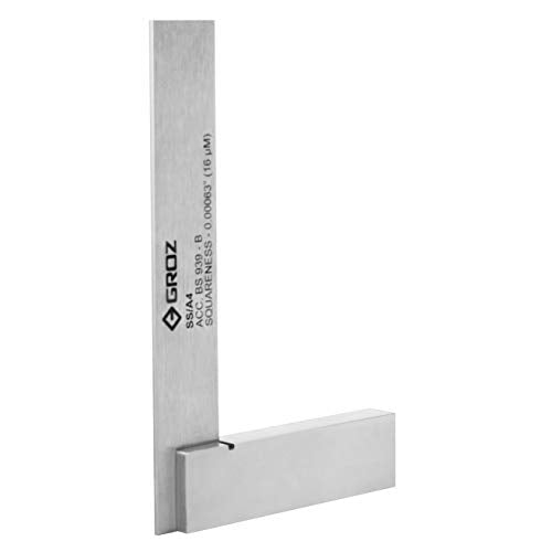 Groz 01002 4" Precision Steel Square, 16 Microns Squareness - size: 4 Inch Single