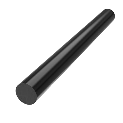 Defendifend Round Acetal Copolymer Rods 13-Inch Length Black Acetal Copolymer Rod Rigid Wear-Resistant Machinable Long Acetal Rods (POM rods) (1, Black, 1.2 X 13 inch) - color: Black, size: 1.2 X 13 inch