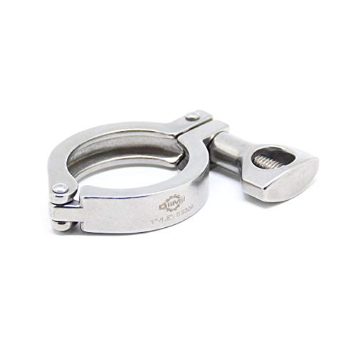 TC 1.5" Tri Clamp with Wing Nut Stainless Steel 304 Heavy Duty Sanitary Clover Clamp Single Pin with Silicone Gasket (5-pack) - size: 1.5 inch(5 pack)