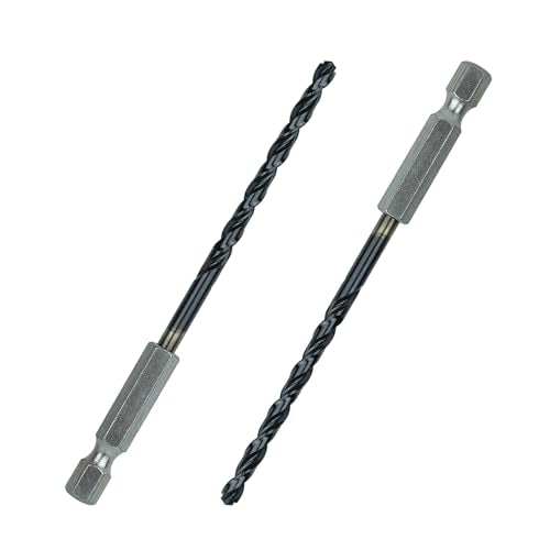 5/32 Inch Cobalt Drill Bits 2pcs Heavy-Duty Metal Drill Bit Set for Steel, Cast Iron, TiAlN Coating, 1/4" Hex Shank (5/32" x 4") - size: 5/32 in