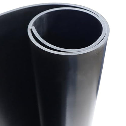 Nitrile Commercial Grade Rubber Sheet, Black, 60A, 0.250" x 24" x 36" - size: 24 x 36 x 0.25 in.