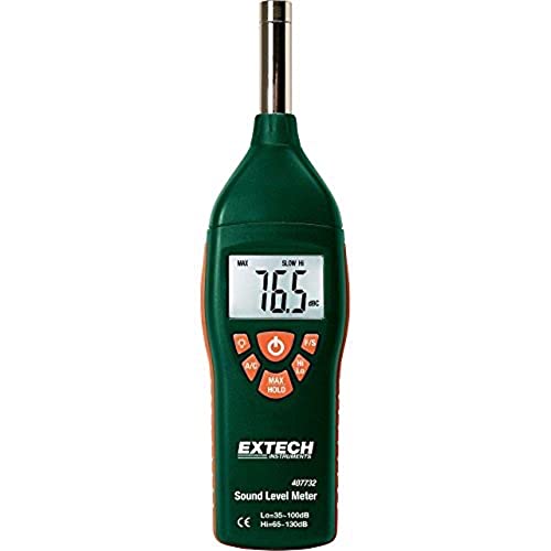 Extech 407732 Type 2 Digital Sound Level Meter 35 to 130 dB - style: Low/High Range Sound Level Meter