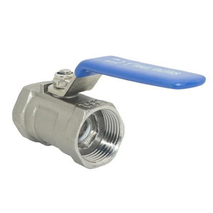 VARMHUS 1" Stainless Steel 304 Ball Valve 1Pc Type NPT Female Threaded with Heavy Duty Blue Vinyl Insulation Handle,CF8M Ristricted Flow,1000 WOG (1") - size: 1 Piece 1 inch