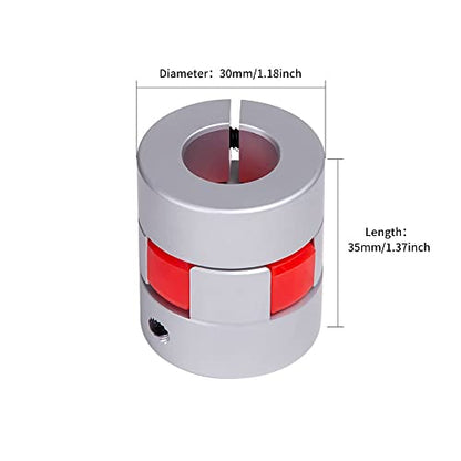 Aluminium Plum Flexible Shaft Coupling D30L35 bore 7mm to 8mm Motor Connector Flexible Coupler for 3D Printer CNC Machine and Servo Stepped Motor