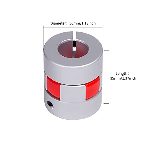 Aluminium Plum Flexible Shaft Coupling D30L35 bore 7mm to 8mm Motor Connector Flexible Coupler for 3D Printer CNC Machine and Servo Stepped Motor