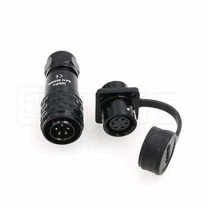 SA12 5Pin Weipu Connector Aviation Push-Pull Solder Cable Connector Plug Panel Mount Socket Female Rear-nut Mount for LED Light Equipment Electrical - size: 5Pin 5A