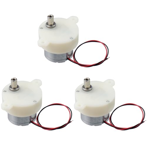 Antrader 3Pcs DC 6V 5RPM High Torque Micro Gear Reduction Motor Gearbox - style: 6V 5rpm