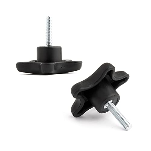 POWERTEC 5 Pack 1/4"-20 5 Star Knobs with 1" Threaded Stud, Thumb Screw Knobs with Bolts for Lawn Mower, Umbrella Base, Woodworking Tools & Jigs, Clamps (QNB3006) - style: 1/4", 5-Star, 1" Stud