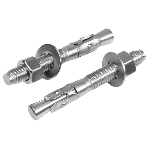 3/8" x 3" Wedge Anchor, 304 Stainless Steel Concrete Anchors, 8Pcs