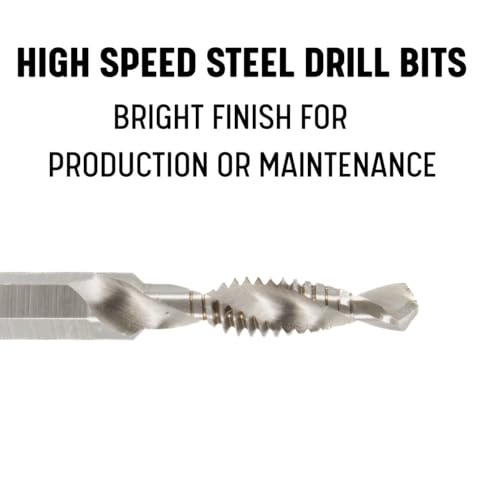 Drill America #10-32 UNF Combined Drill Tap and Countersink with 1/4" Quick Change Hex Shank - size: #10-32