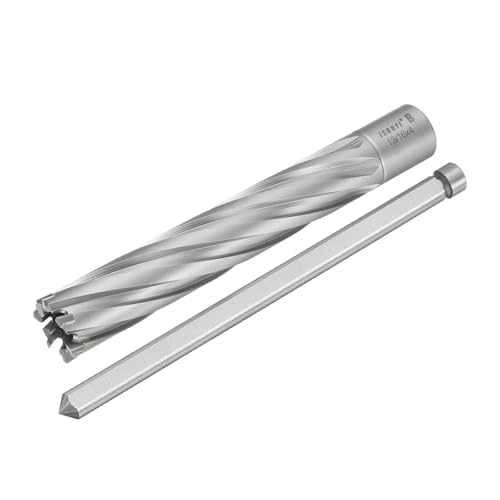 HARFINGTON Annular Cutter 13/16" Dia 4" Depth 3/4" Shank TCT Cutting Drill Bits with Pin for Magnetic Drill Press - size: 13/16" x 4"