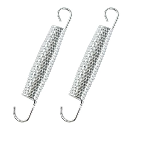 2Pcs Extended Tension Spring Wire Diameter 0.12", OD 0.87", Free Length 5.5" Steel Compressed Springs Heavy Duty with Dual Hook or Replacement Parts,Machinery Furniture - size: 3*22*140mm
