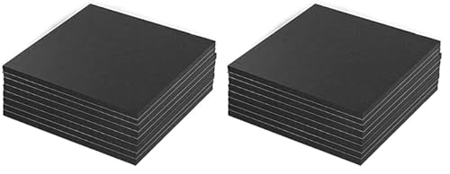 8 Pieces Black Neoprene Foam Anti Vibration Pads, Rubber Padding with Adhesive Backing, 6 in X 6 in X 1/8 in Rubber Insulation Anti-Vibration Pads (Pack of 2) - size: 6inX6inX1/8in (Pack of 2)